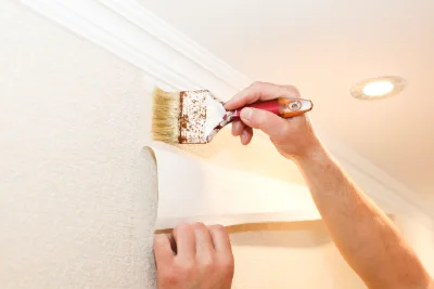 Pose de papier peint à Andon — revêtements muraux et toiles de verre